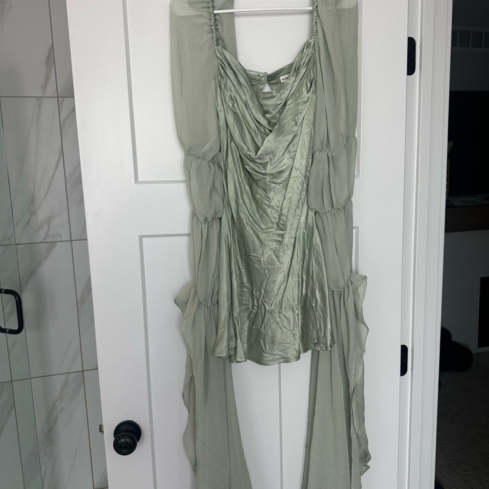 For Love & Lemons Willow Mini Dress, Sage